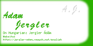 adam jergler business card